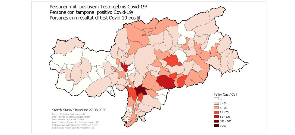 Coronavirus in Alto Adige, altri 15 casi ad Appiano, Castelrotto e Ortisei salgono ancora